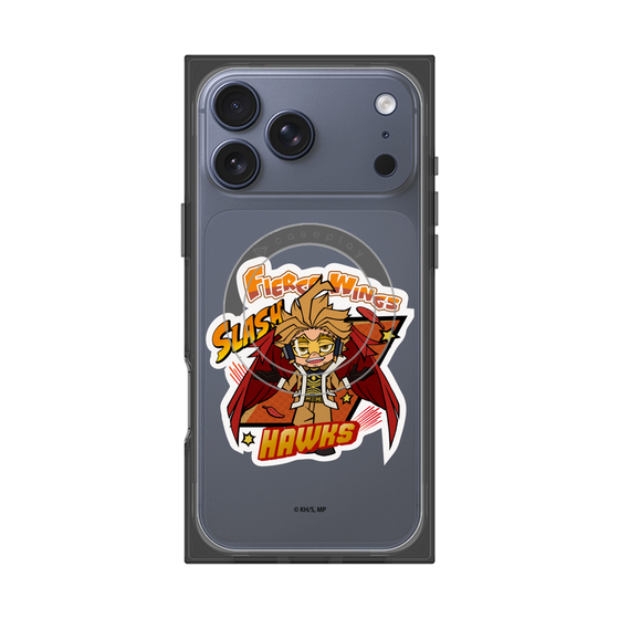 プレミアムスクエアケース with MagSafe［ 僕のヒーローアカデミア - ミニキャラ - ホークス ］