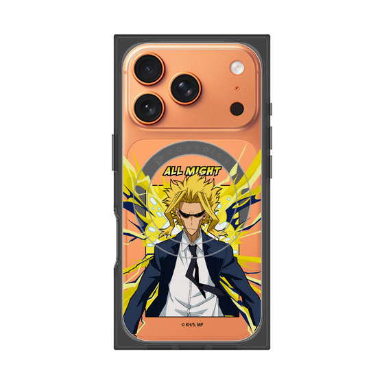 プレミアムスクエアケース with MagSafe［ 僕のヒーローアカデミア - ポップ -オールマイト ］