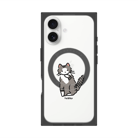 プレミアムスクエアケース with MagSafe［ オリジナル - CASEPLAYネコ - tabby ］