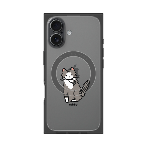 プレミアムスクエアケース with MagSafe［ オリジナル - CASEPLAYネコ - tabby ］