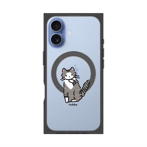 プレミアムスクエアケース with MagSafe［ オリジナル - CASEPLAYネコ - tabby ］