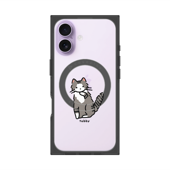 プレミアムスクエアケース with MagSafe［ オリジナル - CASEPLAYネコ - tabby ］