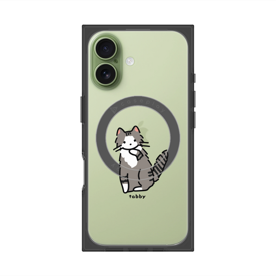 プレミアムスクエアケース with MagSafe［ オリジナル - CASEPLAYネコ - tabby ］