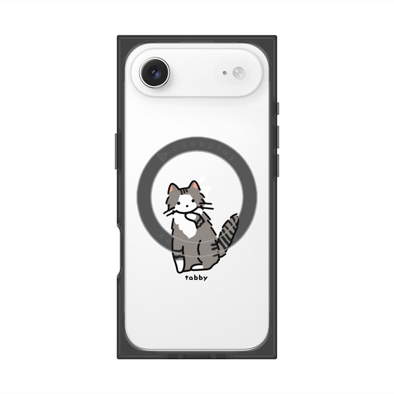 プレミアムスクエアケース with MagSafe［ オリジナル - CASEPLAYネコ - tabby ］