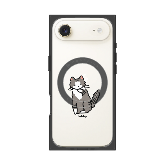 プレミアムスクエアケース with MagSafe［ オリジナル - CASEPLAYネコ - tabby ］