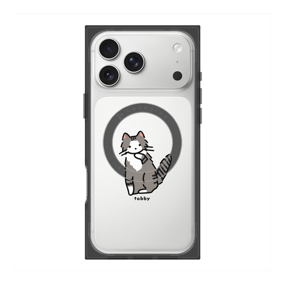 プレミアムスクエアケース with MagSafe［ オリジナル - CASEPLAYネコ - tabby ］