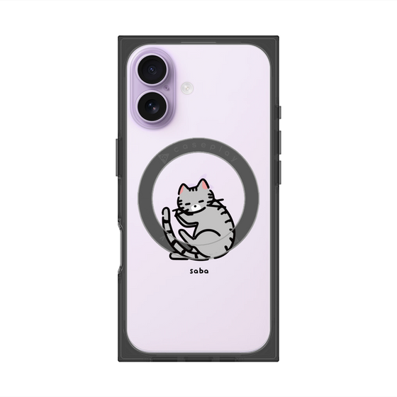 プレミアムスクエアケース with MagSafe［ オリジナル - CASEPLAYネコ - saba ］