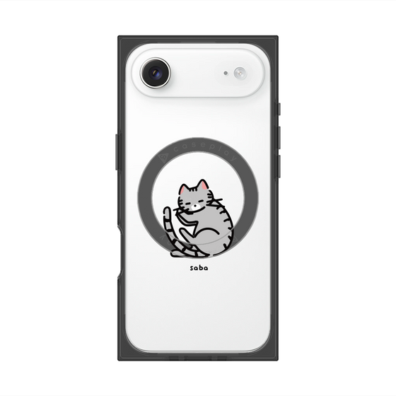プレミアムスクエアケース with MagSafe［ オリジナル - CASEPLAYネコ - saba ］