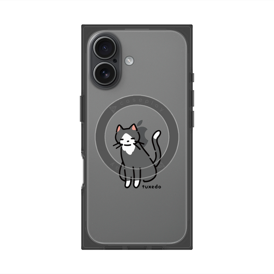 プレミアムスクエアケース with MagSafe［ オリジナル - CASEPLAYネコ - tuxedo ］