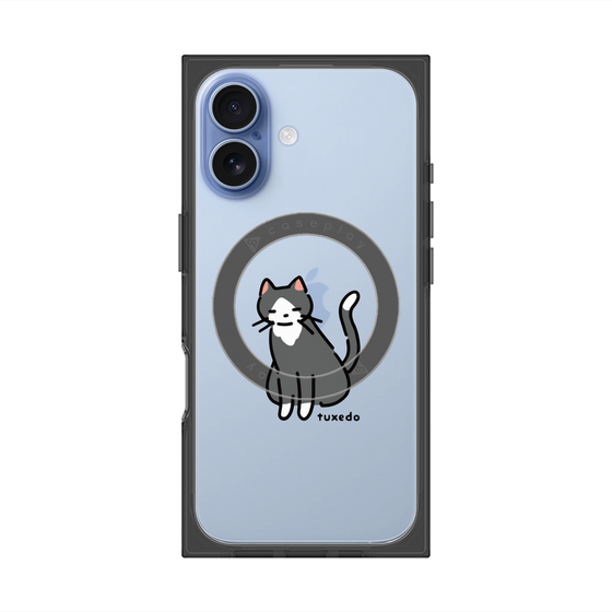 プレミアムスクエアケース with MagSafe［ オリジナル - CASEPLAYネコ - tuxedo ］