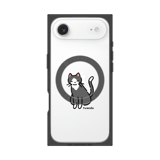 プレミアムスクエアケース with MagSafe［ オリジナル - CASEPLAYネコ - tuxedo ］