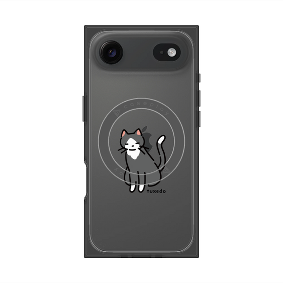 プレミアムスクエアケース with MagSafe［ オリジナル - CASEPLAYネコ - tuxedo ］