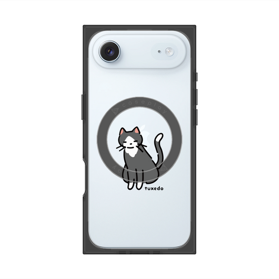 プレミアムスクエアケース with MagSafe［ オリジナル - CASEPLAYネコ - tuxedo ］