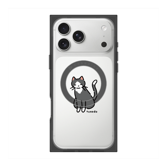 プレミアムスクエアケース with MagSafe［ オリジナル - CASEPLAYネコ - tuxedo ］