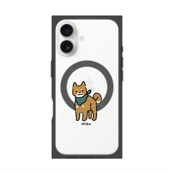 プレミアムスクエアケース with MagSafe［ オリジナル - CASEPLAYイヌ - shiba ］