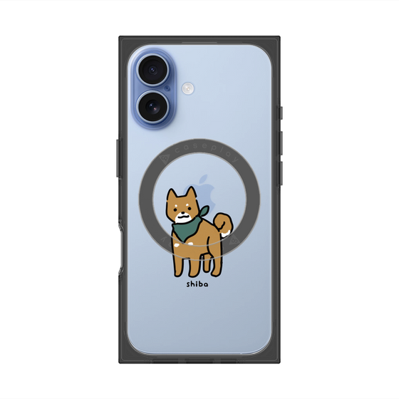 プレミアムスクエアケース with MagSafe［ オリジナル - CASEPLAYイヌ - shiba ］