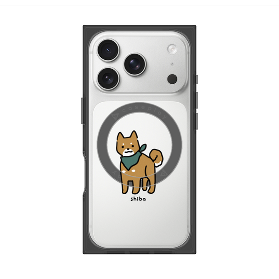プレミアムスクエアケース with MagSafe［ オリジナル - CASEPLAYイヌ - shiba ］
