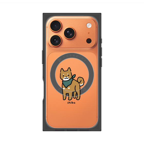 プレミアムスクエアケース with MagSafe［ オリジナル - CASEPLAYイヌ - shiba ］