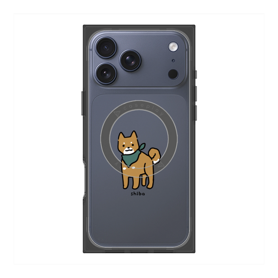 プレミアムスクエアケース with MagSafe［ オリジナル - CASEPLAYイヌ - shiba ］