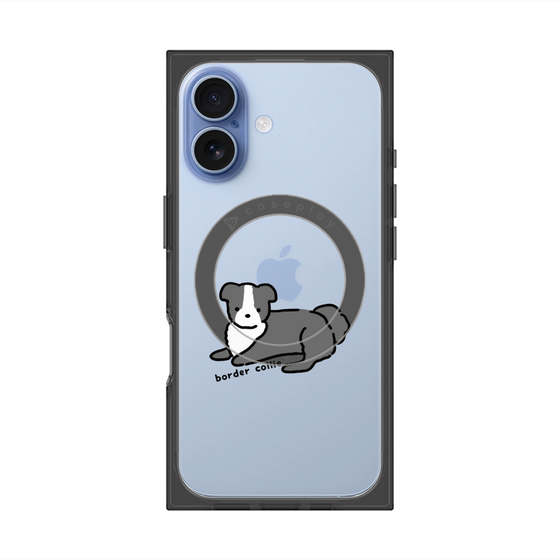 プレミアムスクエアケース with MagSafe［ オリジナル - CASEPLAYイヌ - border collie ］