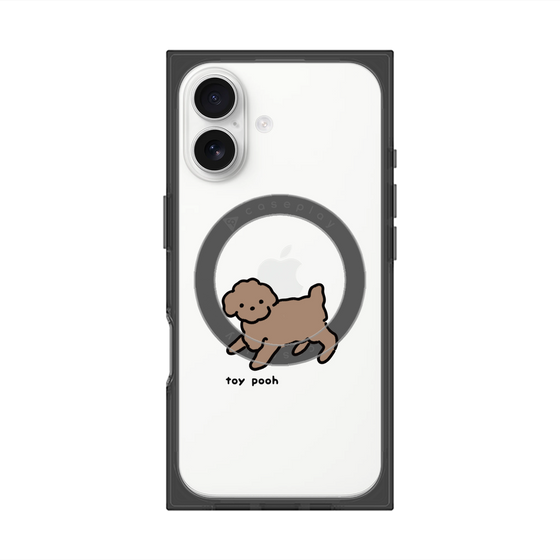 プレミアムスクエアケース with MagSafe［ オリジナル - CASEPLAYイヌ - toy pooh ］