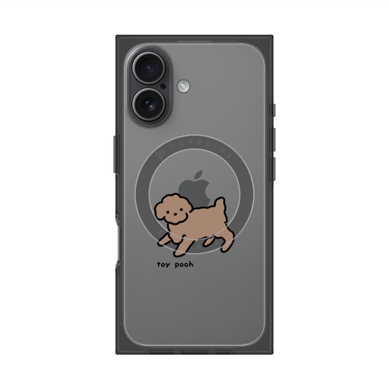 プレミアムスクエアケース with MagSafe［ オリジナル - CASEPLAYイヌ - toy pooh ］