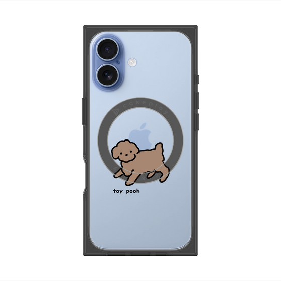 プレミアムスクエアケース with MagSafe［ オリジナル - CASEPLAYイヌ - toy pooh ］