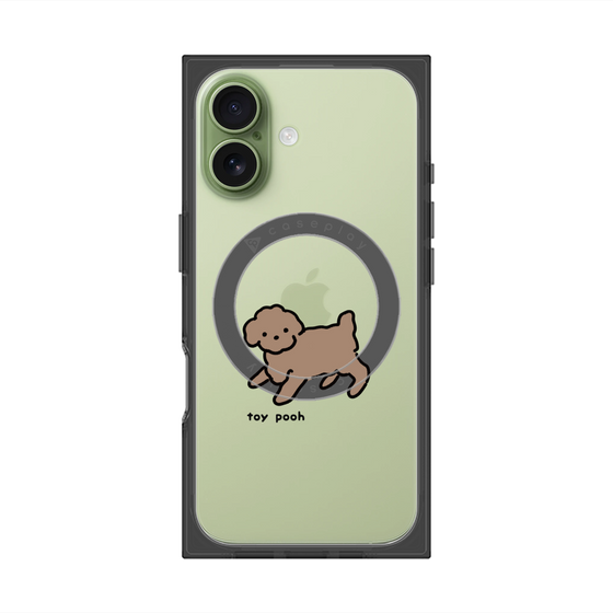 プレミアムスクエアケース with MagSafe［ オリジナル - CASEPLAYイヌ - toy pooh ］