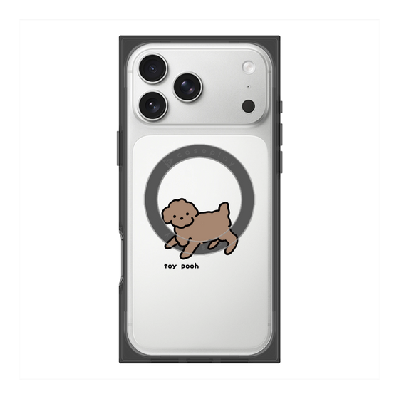 プレミアムスクエアケース with MagSafe［ オリジナル - CASEPLAYイヌ - toy pooh ］