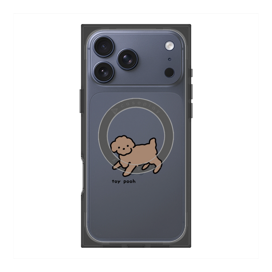 プレミアムスクエアケース with MagSafe［ オリジナル - CASEPLAYイヌ - toy pooh ］