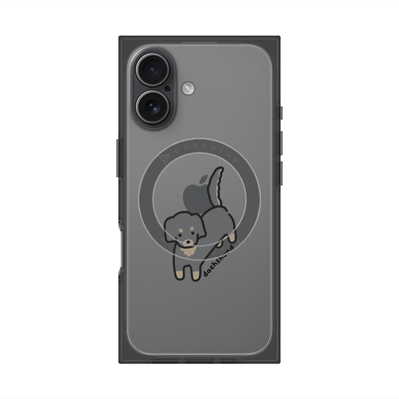 プレミアムスクエアケース with MagSafe［ オリジナル - CASEPLAYイヌ - dachsund ］