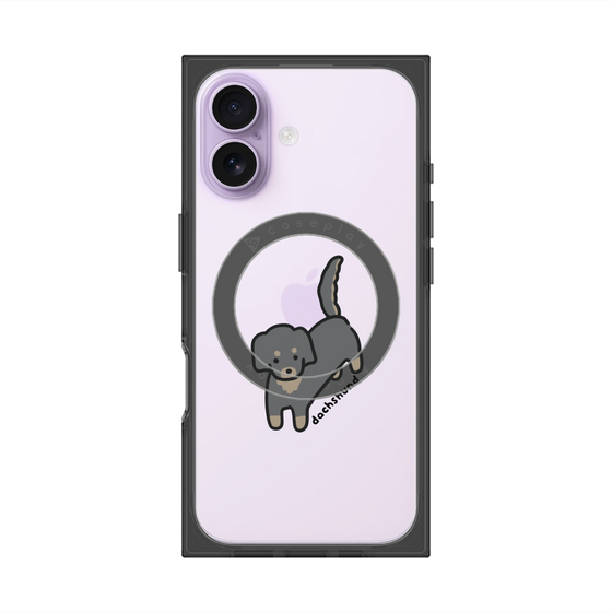 プレミアムスクエアケース with MagSafe［ オリジナル - CASEPLAYイヌ - dachsund ］