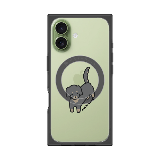 プレミアムスクエアケース with MagSafe［ オリジナル - CASEPLAYイヌ - dachsund ］