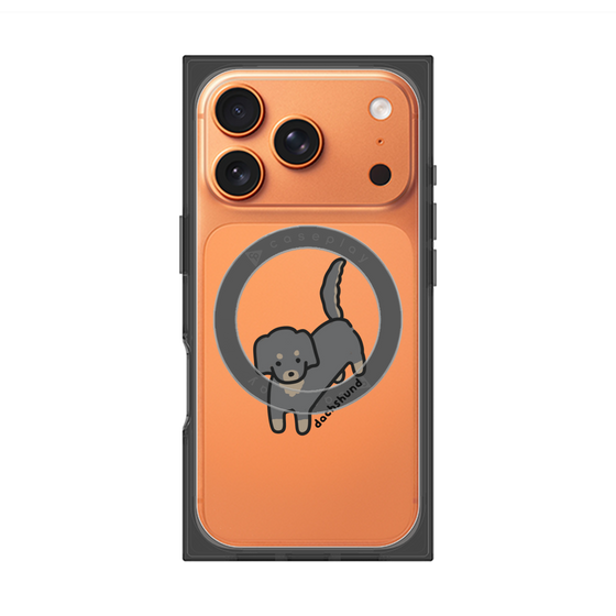 プレミアムスクエアケース with MagSafe［ オリジナル - CASEPLAYイヌ - dachsund ］