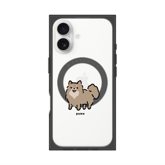 プレミアムスクエアケース with MagSafe［ オリジナル - CASEPLAYイヌ - pome ］