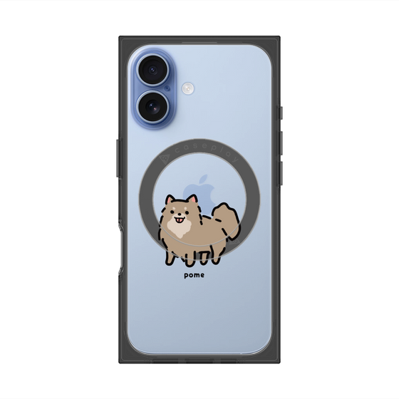 プレミアムスクエアケース with MagSafe［ オリジナル - CASEPLAYイヌ - pome ］