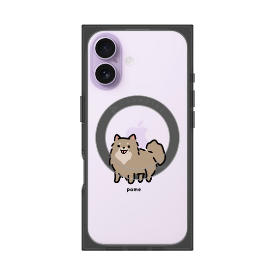 プレミアムスクエアケース with MagSafe［ オリジナル - CASEPLAYイヌ - pome ］