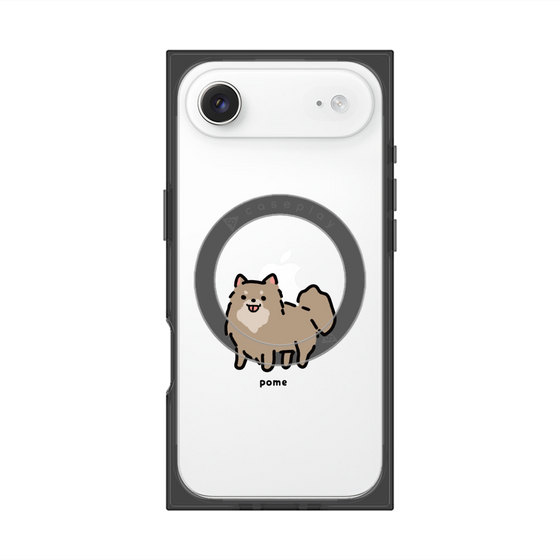 プレミアムスクエアケース with MagSafe［ オリジナル - CASEPLAYイヌ - pome ］