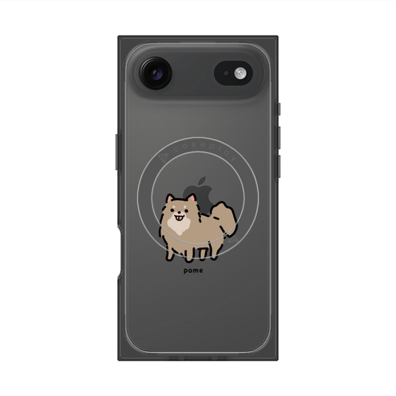 プレミアムスクエアケース with MagSafe［ オリジナル - CASEPLAYイヌ - pome ］