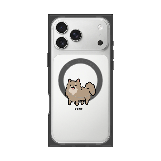 プレミアムスクエアケース with MagSafe［ オリジナル - CASEPLAYイヌ - pome ］