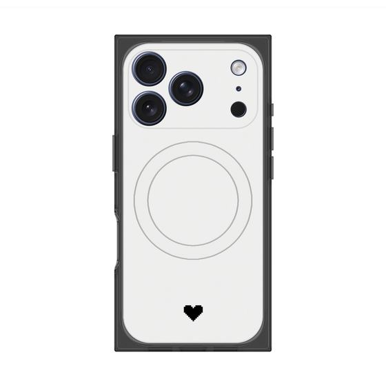 プレミアムスクエアケース with MagSafe［ オリジナル - 推し色ハート - ホワイト ］