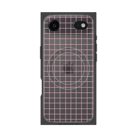 プレミアムスクエアケース with MagSafe［ オリジナル - 推し色チェック - ピンク ］