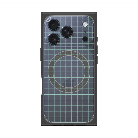 プレミアムスクエアケース with MagSafe［ オリジナル - 推し色チェック - グリーン ］