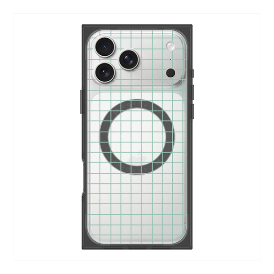 プレミアムスクエアケース with MagSafe［ オリジナル - 推し色チェック - グリーン ］