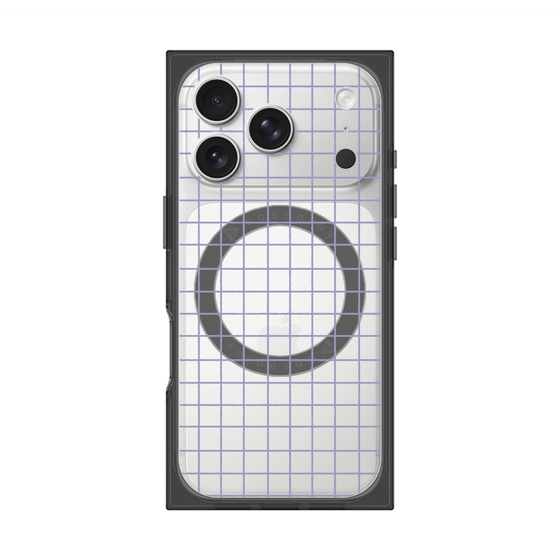 プレミアムスクエアケース with MagSafe［ オリジナル - 推し色チェック - パープル ］