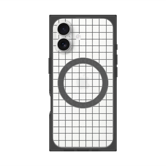 プレミアムスクエアケース with MagSafe［ オリジナル - 推し色チェック - ブラック ］