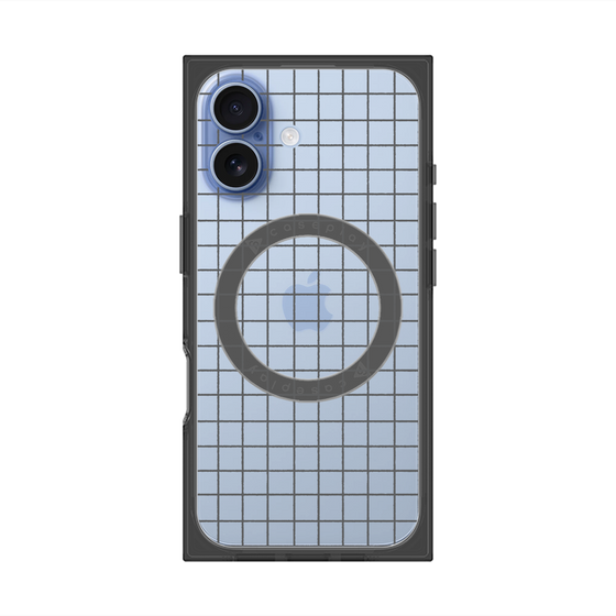 プレミアムスクエアケース with MagSafe［ オリジナル - 推し色チェック - ブラック ］