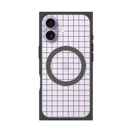 プレミアムスクエアケース with MagSafe［ オリジナル - 推し色チェック - ブラック ］