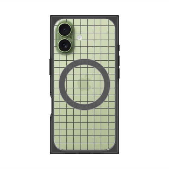 プレミアムスクエアケース with MagSafe［ オリジナル - 推し色チェック - ブラック ］