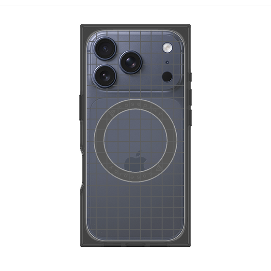 プレミアムスクエアケース with MagSafe［ オリジナル - 推し色チェック - ブラック ］